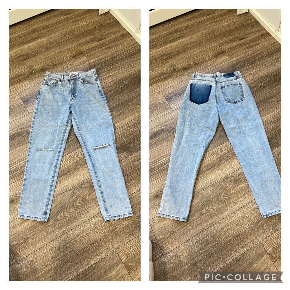 Hi-Rise Loose Fit High End Boutique Jeans Denim - Size 27/7